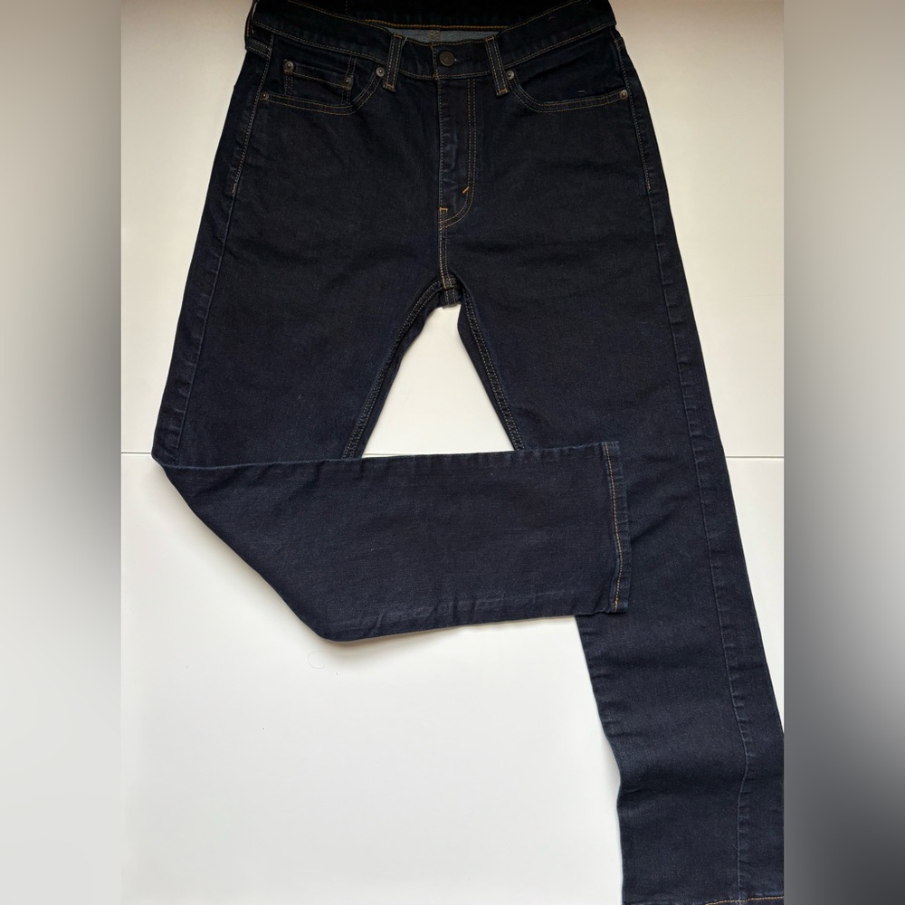Men's Dark Denim Straight Jeans
